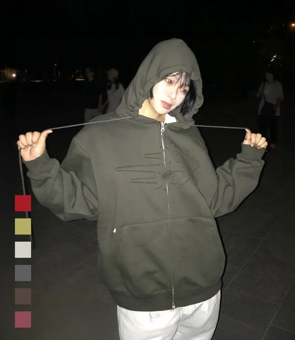 [ Pre-order ] 3 Star Logo Zip Hoodie