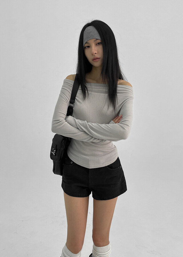 [ Pre-order ] Blackup Made Florem Gimo Drape Long Sleeve T-shirt