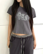 [ Pre-order ] OJOS x NOITOW SHU Graphic Crop T-shirt