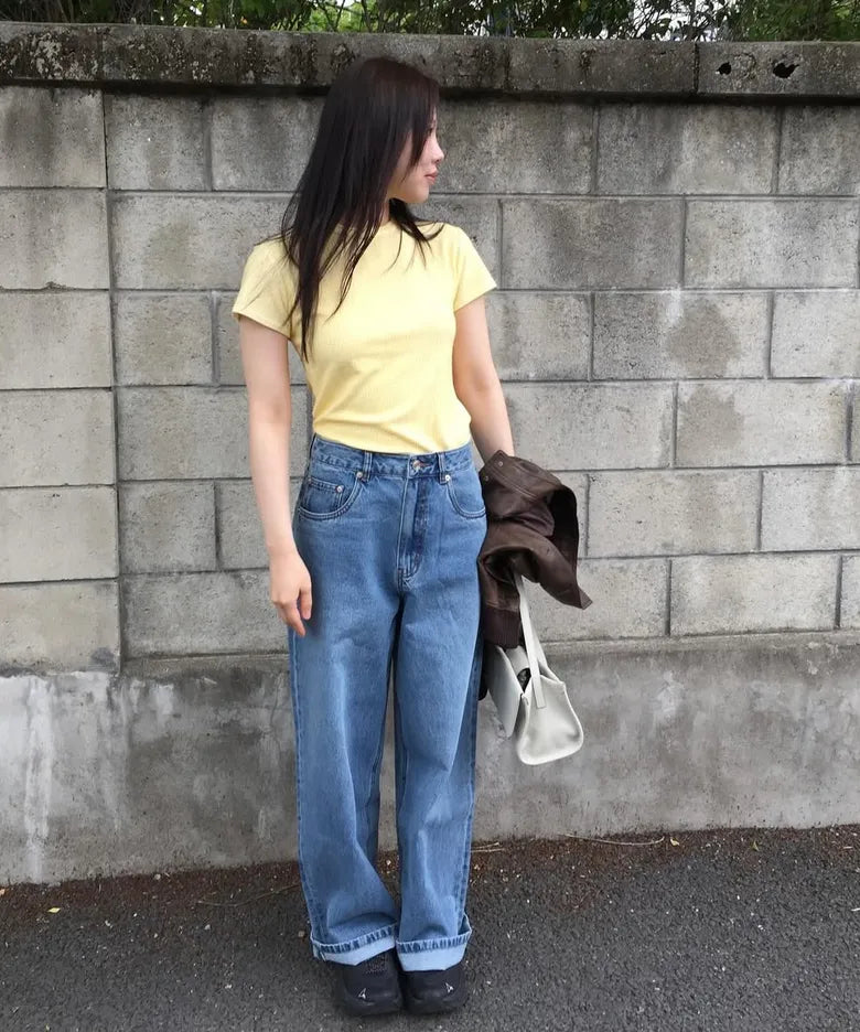 [ Jennie 同款 Pre-order ] Women Era Wide Fit Denim Pants