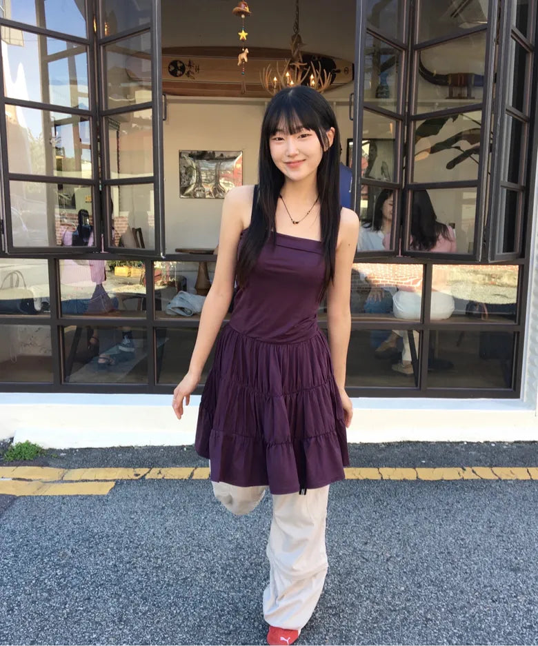 [ 店主推薦 Pre-order ] PWC Jersey Shirrimg Tiered Midi Skirt