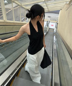 [ 店主極推 Pre-order ] PWC Button-up Jersey Halter Neck Top