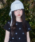 [ Pre-order ] Lace Ribbon Shirring Beanie