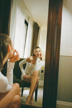 [ Pre-order ] Threetimes One-shoulder button tee