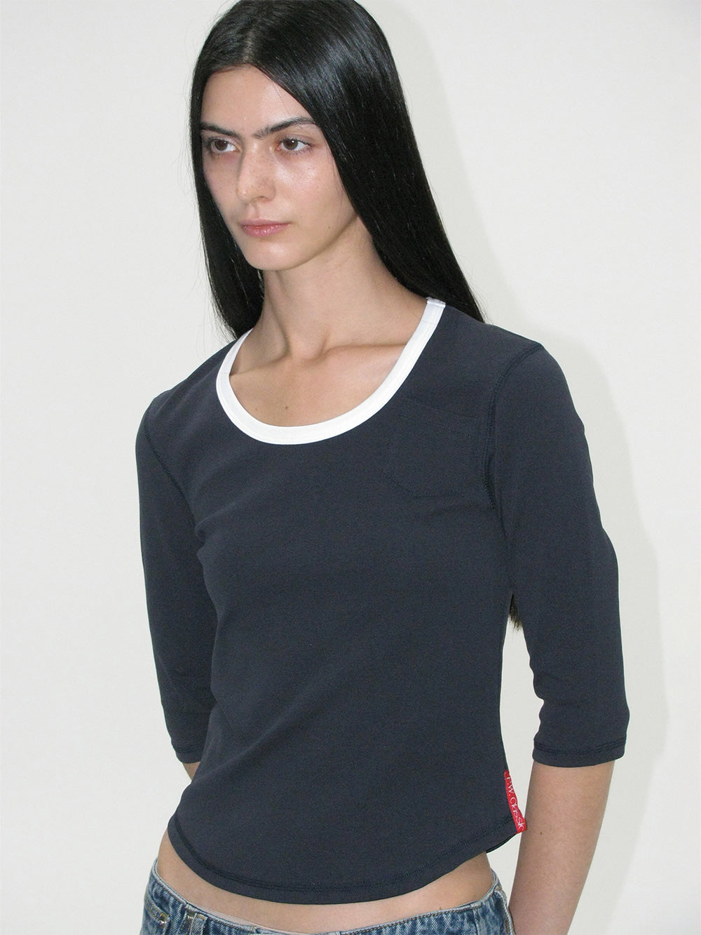 [ 店主推薦 Pre-order ] Pwc Round Neck Three Quarter Sleeve Tee