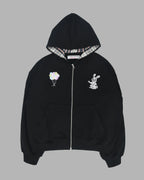 [ Pre-order ] Rabbit Embroidery Zipup Hoodie