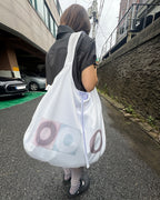 [ 店主推薦 - 現貨 ] ‘O’ Mesh Reversible Tote Bag ( 白色/黃色現貨 )