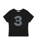 [ Pre-order ] 3 logo Dot Slim Fit T-Shirt