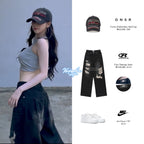 [ Karina 同款 Pre-order ] Faye Damage Jeans