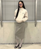 [ Pre-order ] Tattoo Cotton Knee Socks Beige