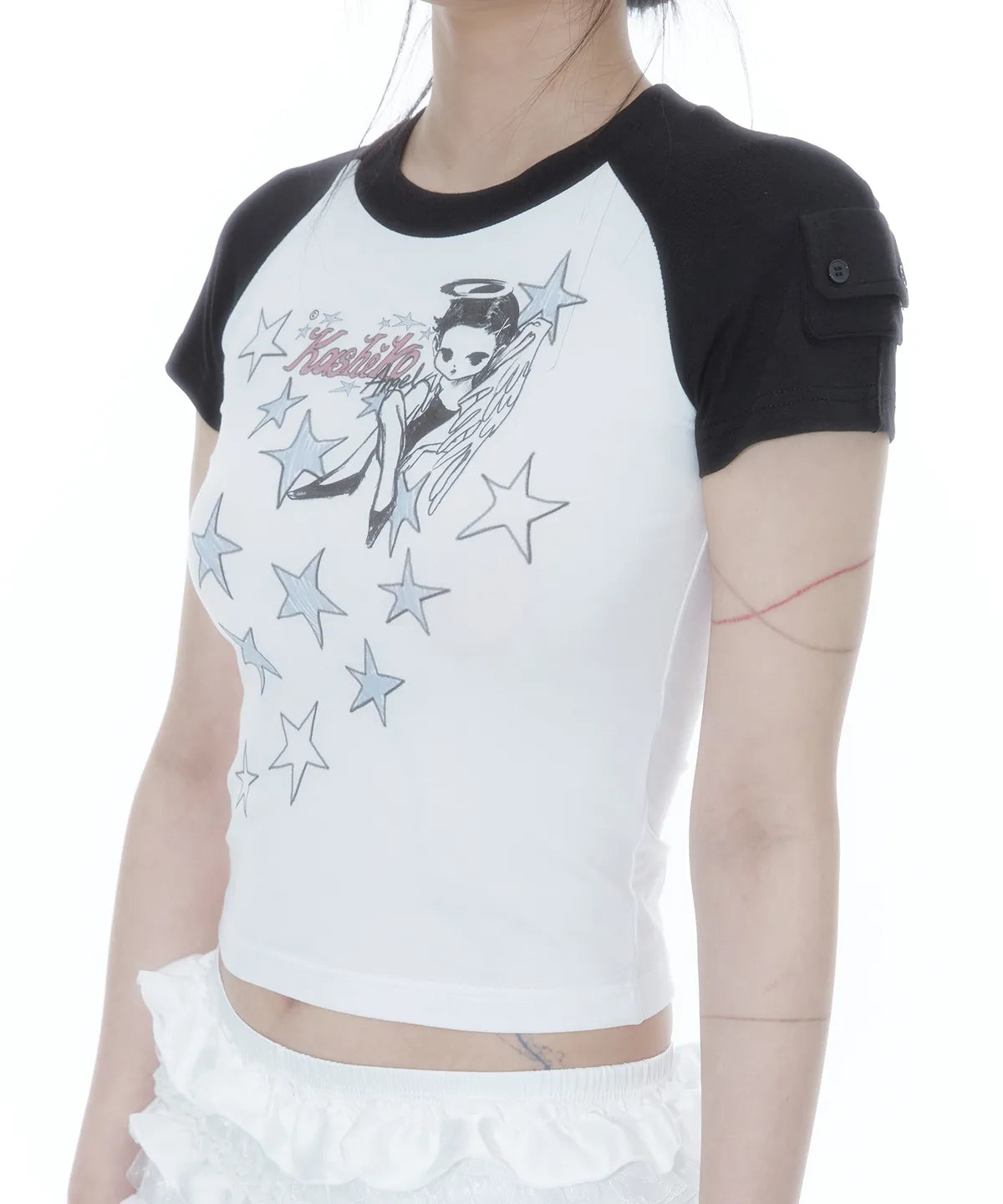 [ Pre-order ] Angelic Pocket Raglan T Shirt