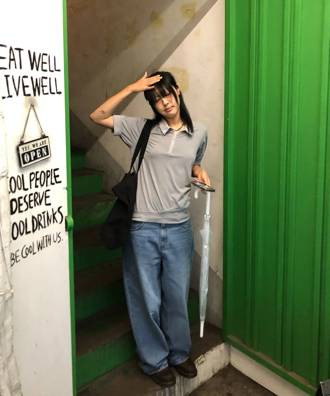 [ Jennie 同款 Pre-order ] Women Era Wide Fit Denim Pants