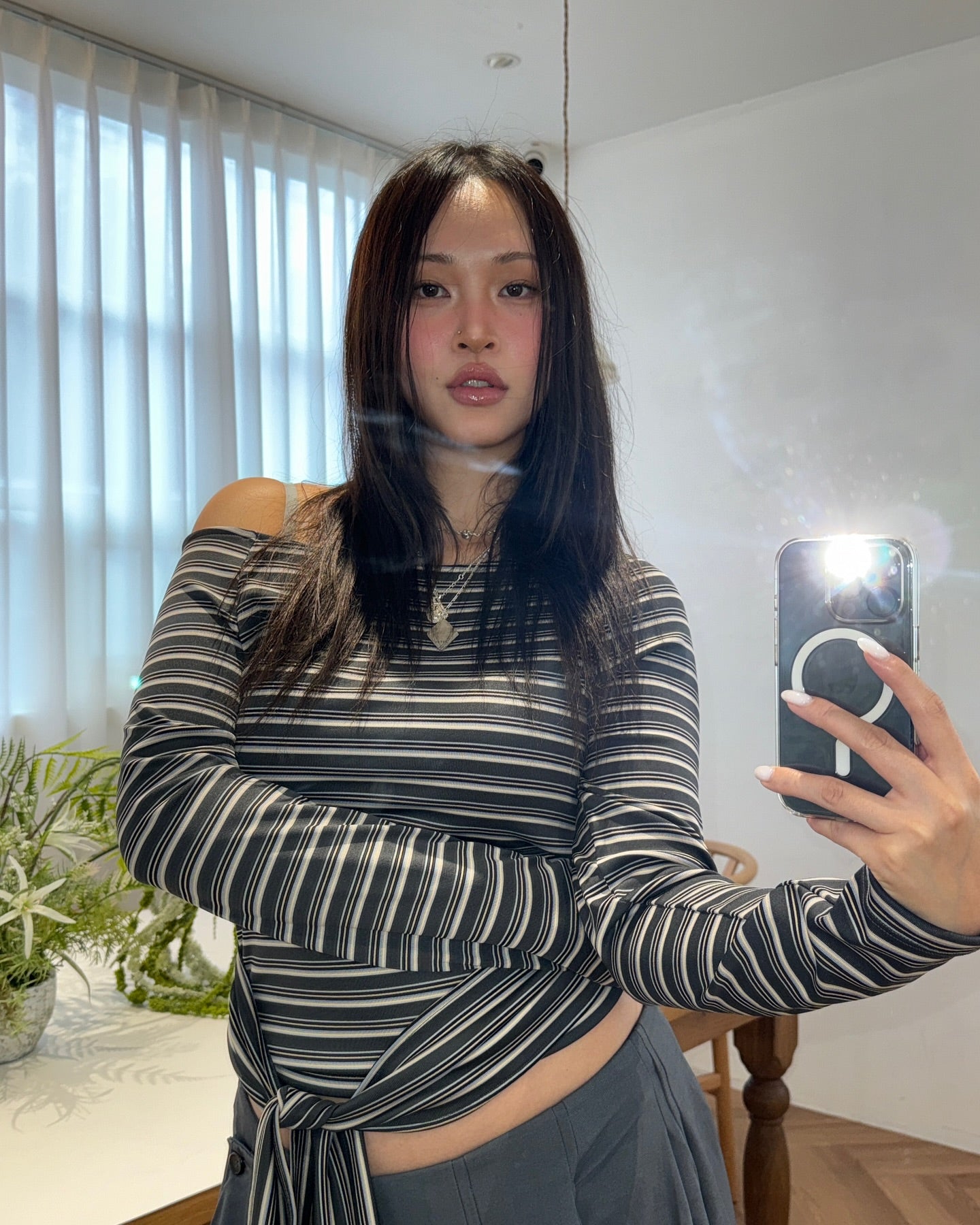 [ Pre-order ] Stripe Strap T-Shirt