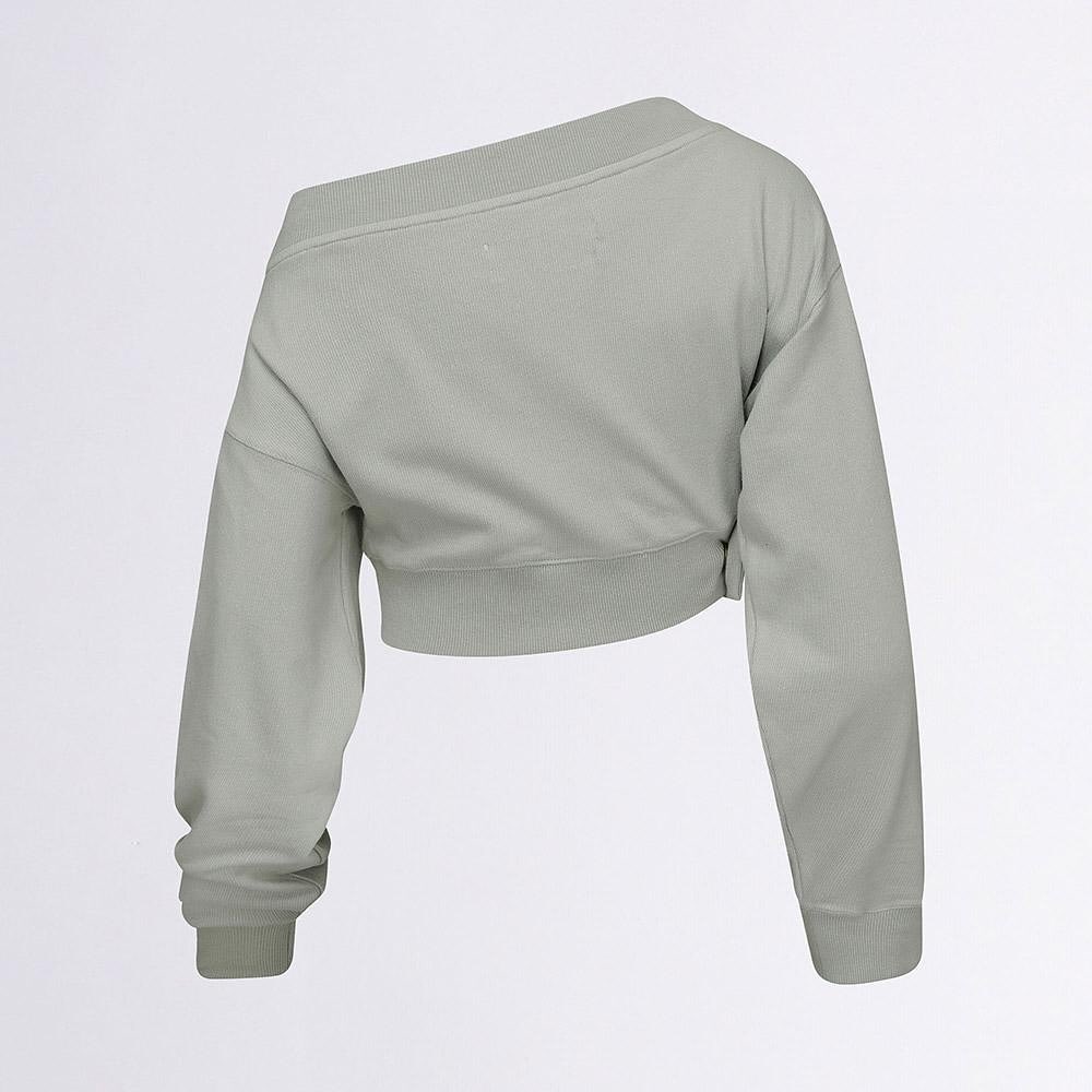 [ 現貨 ] Sculptor Off-Shoulder Cropped Sweatshirt