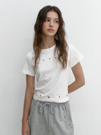 [ Pre-order ] Curve Eyelet T