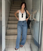 [ Jennie 同款 Pre-order ] Women Era Wide Fit Denim Pants