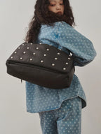 [ Pre-order ] Freaky Stud Leather Messenger Bag