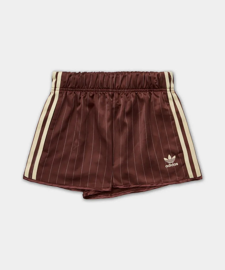 [ Pre-order ] Adidas 短版 핀스트라이프 새틴 숏 팬츠 ( M啡色有現貨 )