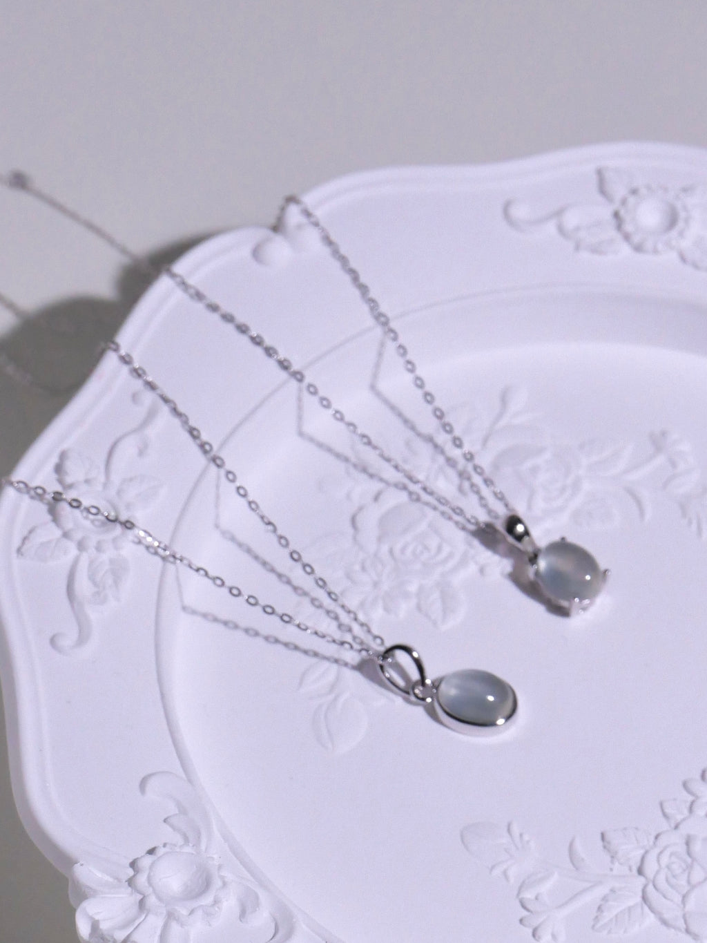 [ Pre-order ] TSC016 葡萄石純銀S925頸鏈 Natural Prehnite Silver Necklace