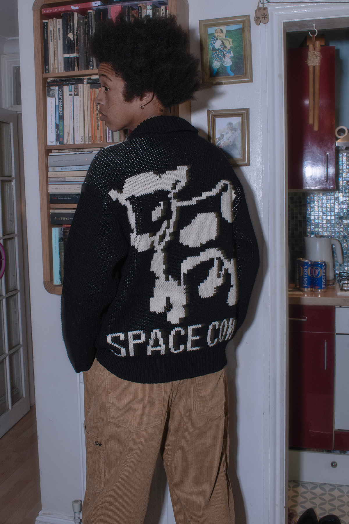 [ Pre-order ] Space Cow Cowichan Knit Jacket Grey
