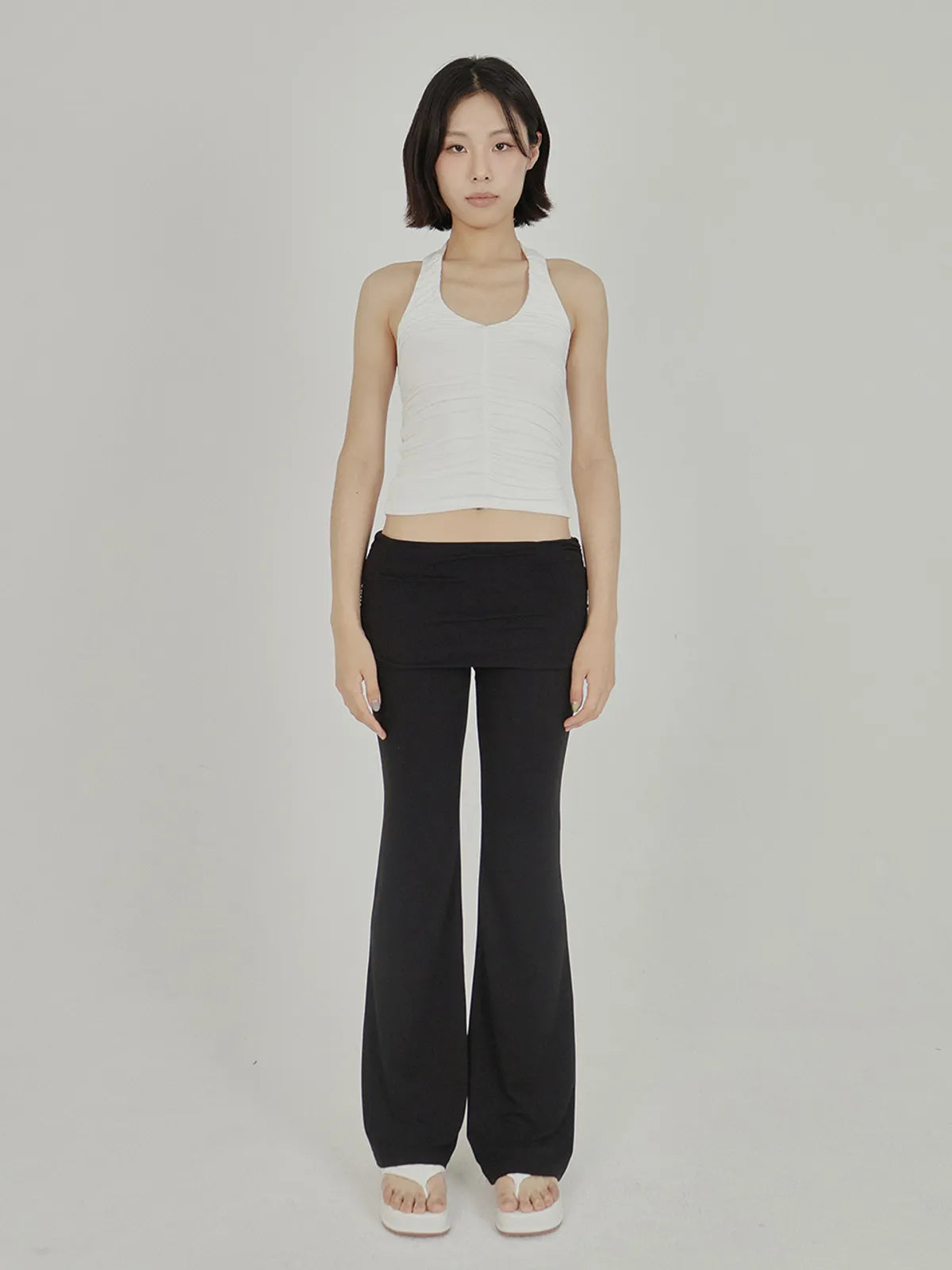 [ Pre-order ] AS Basic Shirring Folding Pants