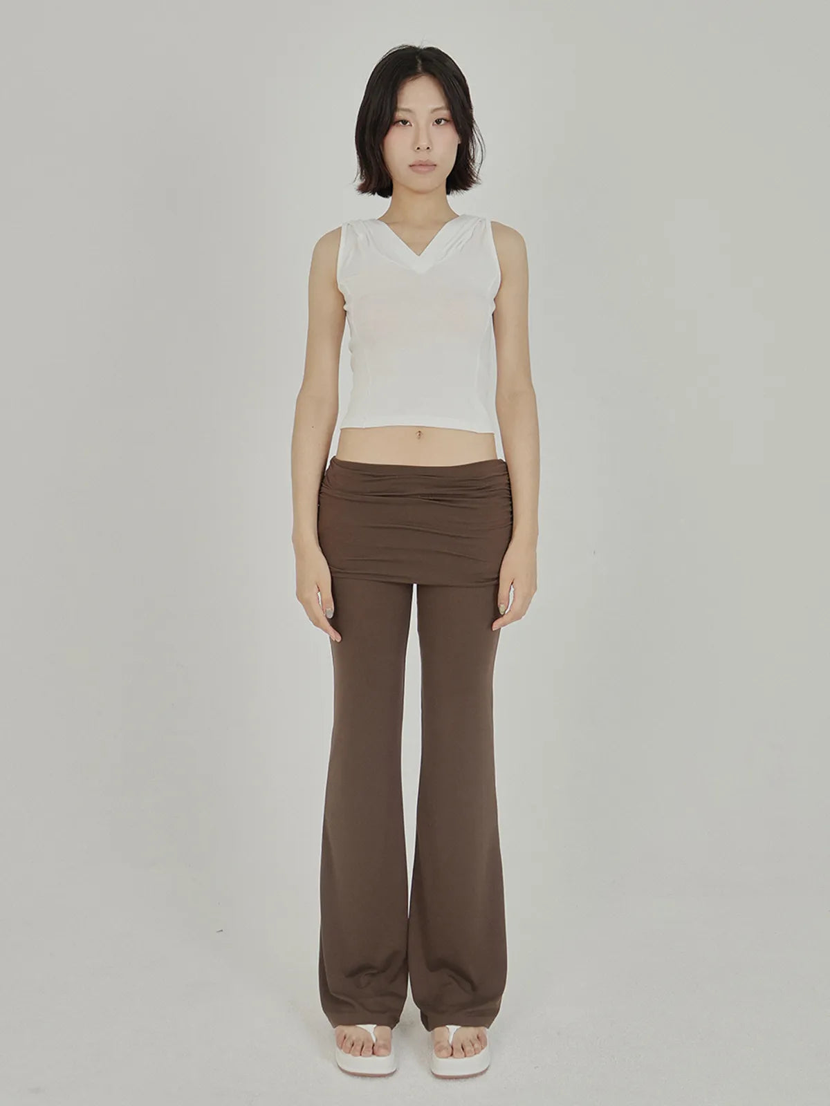 [ Pre-order ] AS Basic Shirring Folding Pants