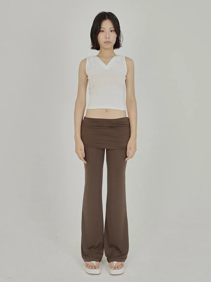 [ Pre-order ] AS Basic Shirring Folding Pants