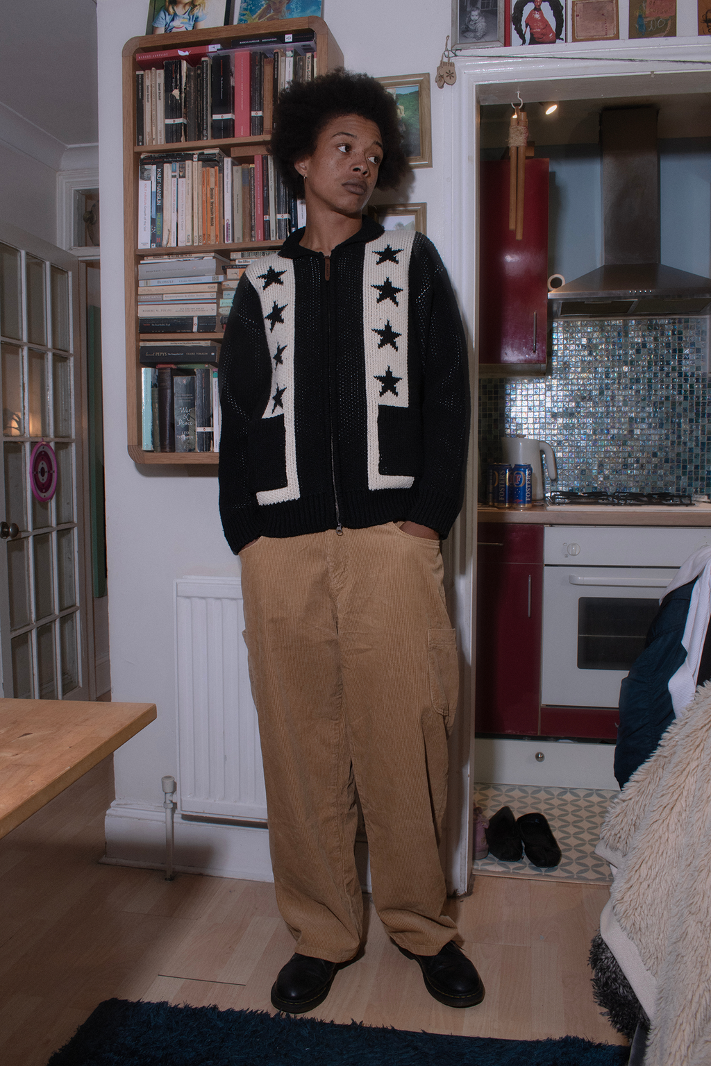 [ Pre-order ] Space Cow Cowichan Knit Jacket Grey