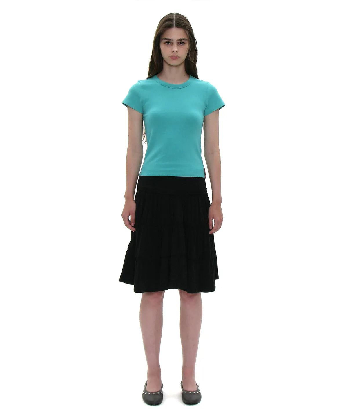 [ 店主推薦 Pre-order ] PWC Jersey Shirrimg Tiered Midi Skirt