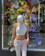 [ Pre-order ] Threetimes Jewel tank top cropped length