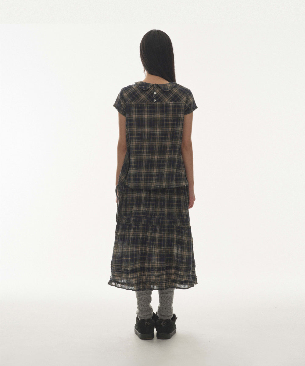 [ Pre-order ] Shirring Mid Skirt