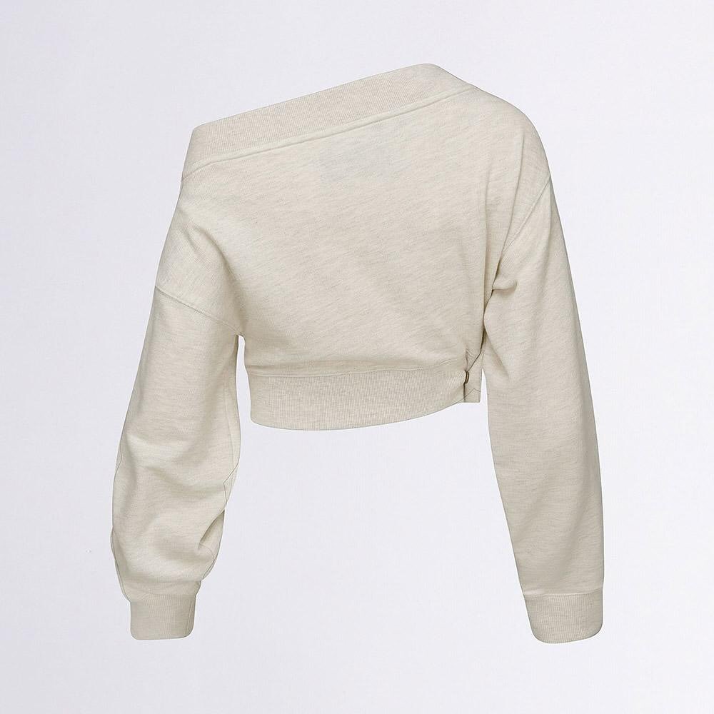 [ 現貨 ] Sculptor Off-Shoulder Cropped Sweatshirt