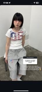 [ Pre-order ] USA Banner Henly Neck Tee