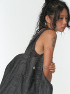 [ Pre-order ] Reversible Check Denim Bag