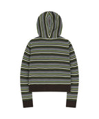 [ Pre-order ] Soft Knit Zip-up Stripe