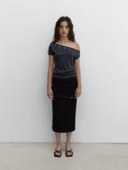 [ Pre-order ] Eyelet One Shoulder T