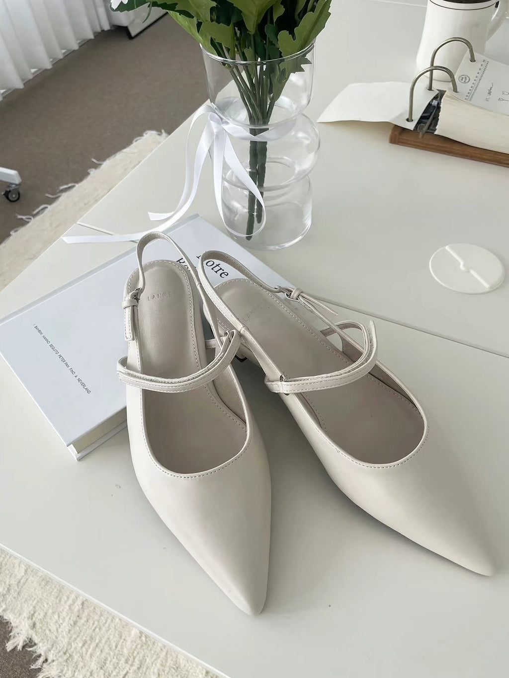 [ KR0469 ] 尖頭低踭顯瘦皮鞋 Bambi Mary Jane Flats