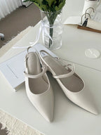 [ KR0469 ] 尖頭低踭顯瘦皮鞋 Bambi Mary Jane Flats