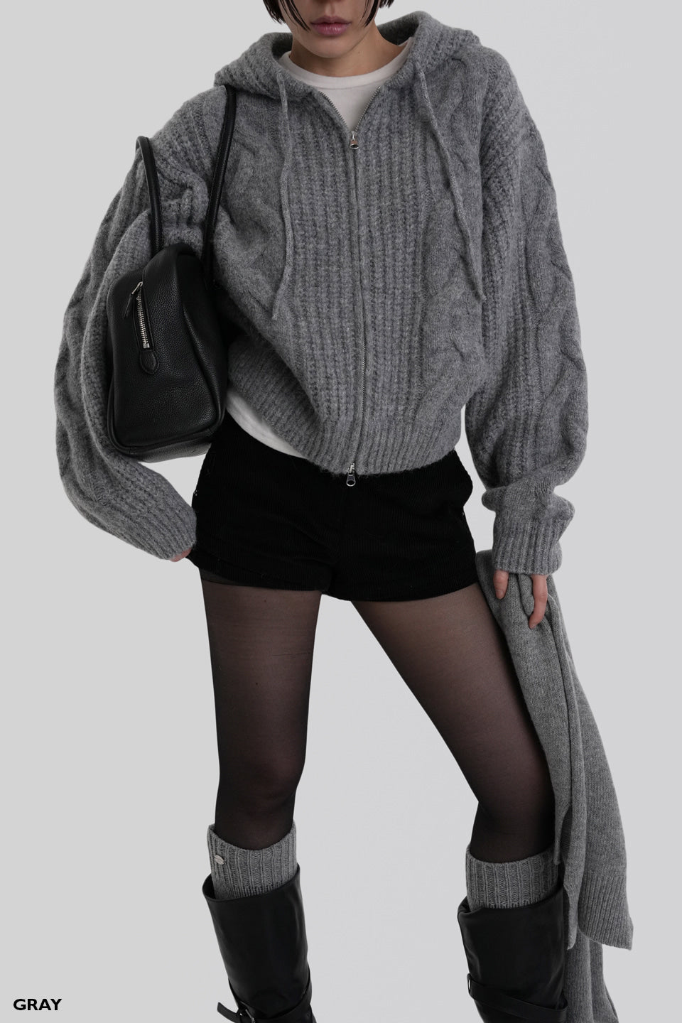 [ Pre-order ] Autumn Made Wool cable Hood Knit