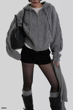 [ Pre-order ] Autumn Made Wool cable Hood Knit