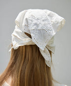 [ Pre-order ] Embroidered Lace Scarf