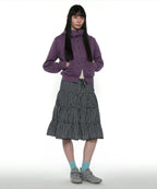 [ Pre-order ] PWC Lace Trim Tiered Mid Skirt