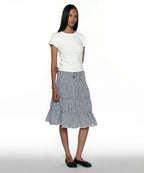 [ Pre-order ] PWC Lace Trim Tiered Mid Skirt