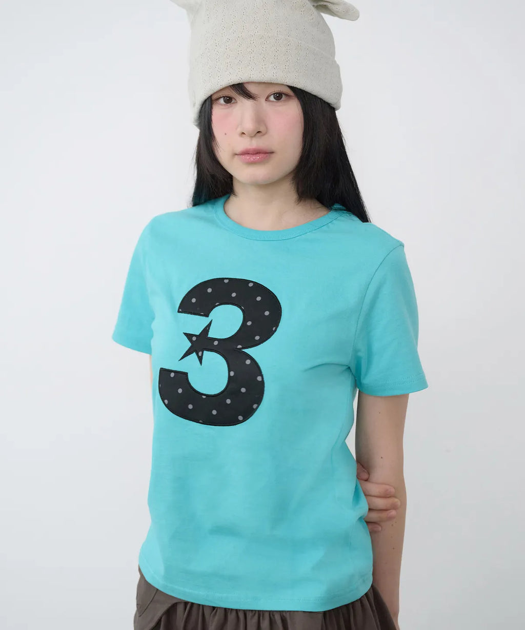 [ Pre-order ] 3 logo Dot Slim Fit T-Shirt