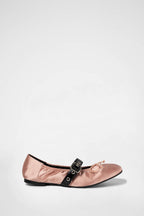 [ Pre-order ] Khiho Satin Shirring Ballerina Flats