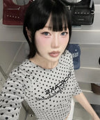[ Pre-order ] Rockcake Hyped Dots Graphic Top