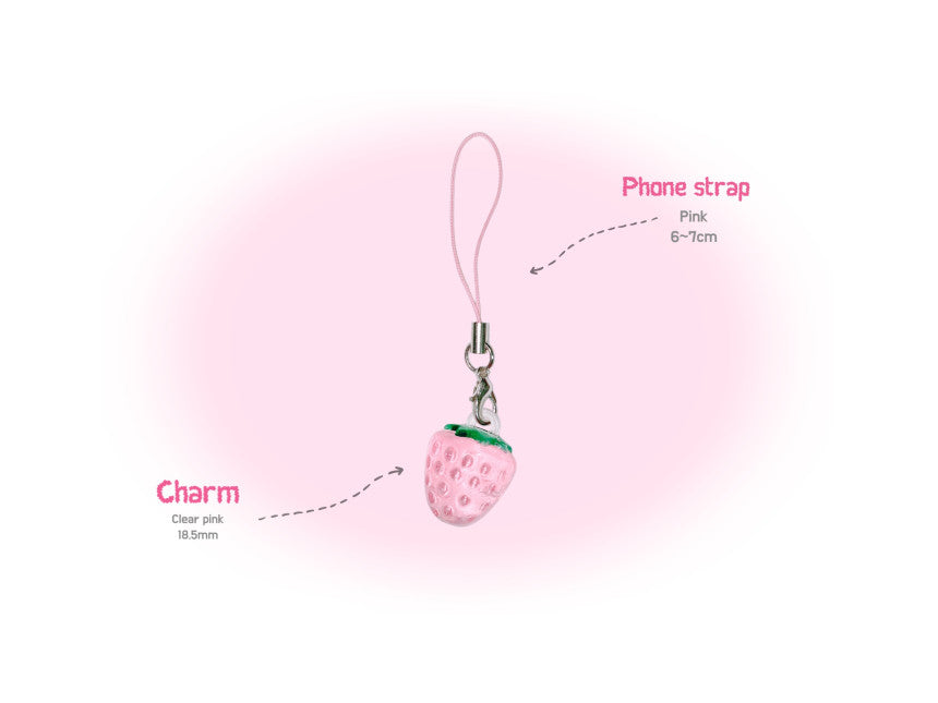 [ Pre-order ] Pink Strawberry Phone Strap