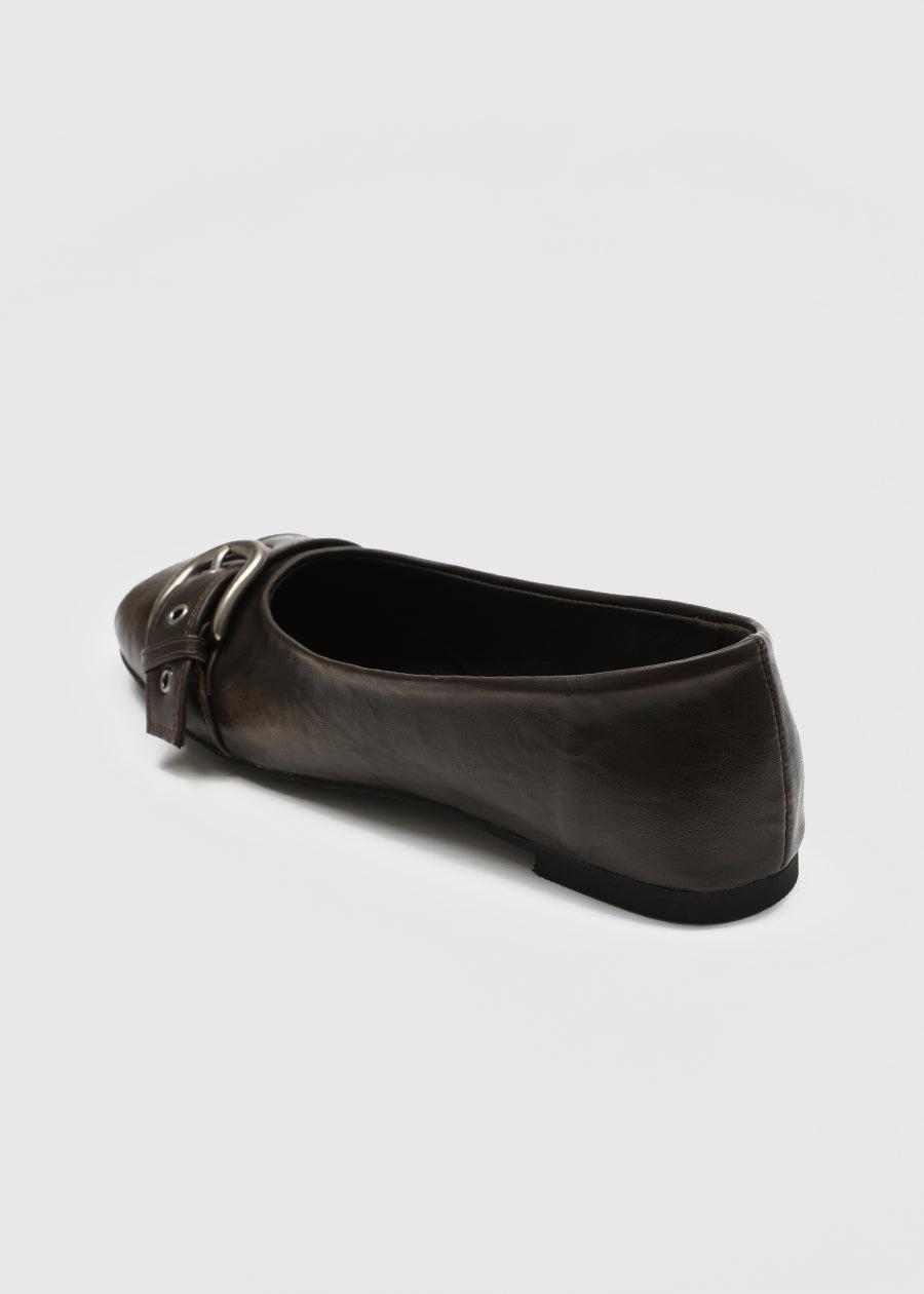 [ Pre-order ] Made Mogeller Washed Leather Flat Shoes