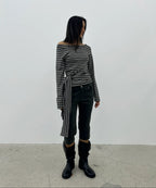 [ Pre-order ] Stripe Strap T-Shirt