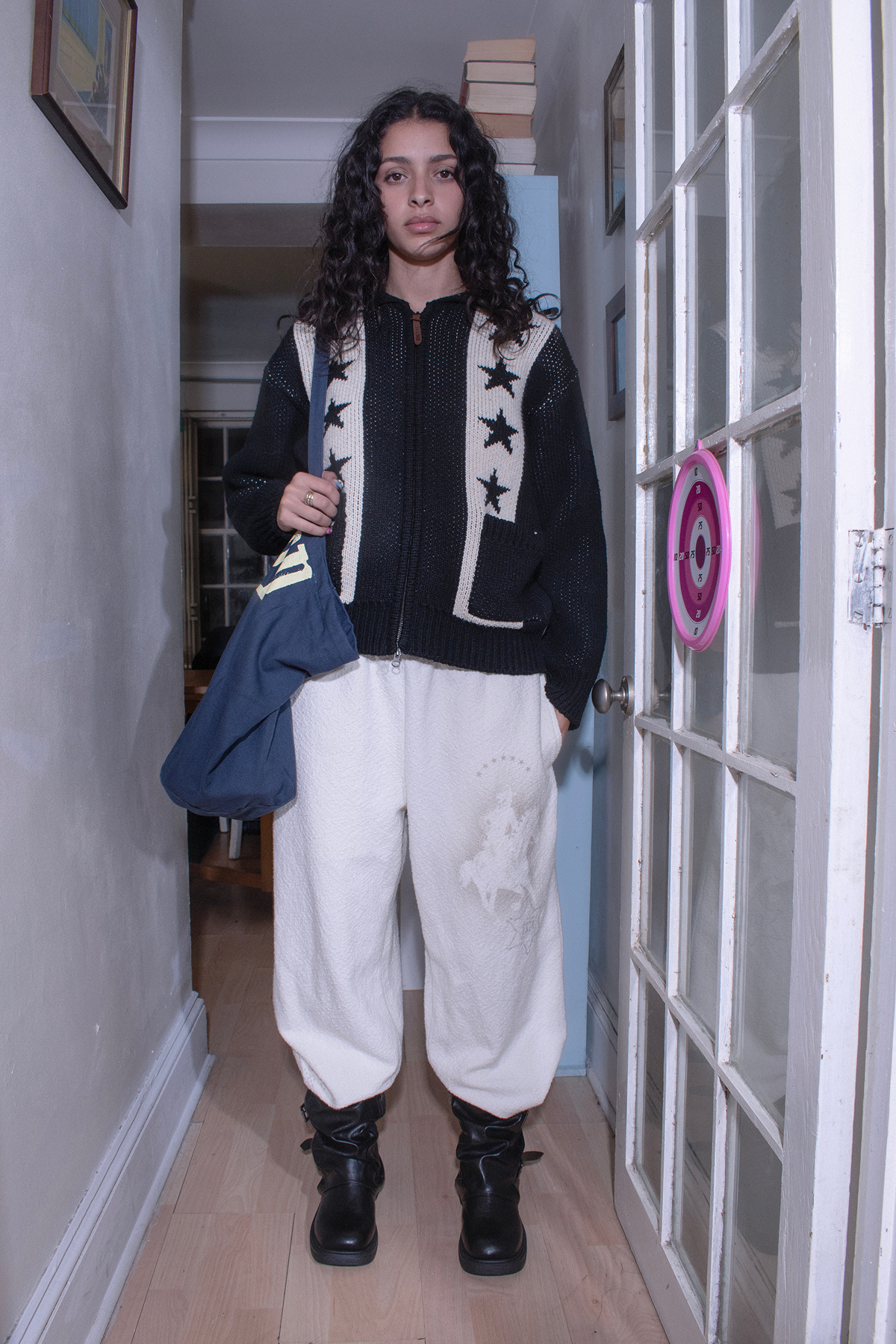 [ Pre-order ] Space Cow Cowichan Knit Jacket Grey